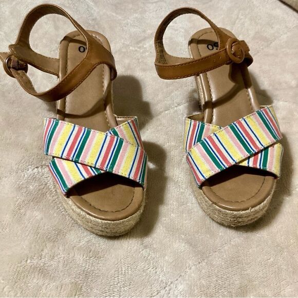 Fun SO Rosebay Multicolor Wedge Sandals Women’s Size 7 - Picture 2 of 13
